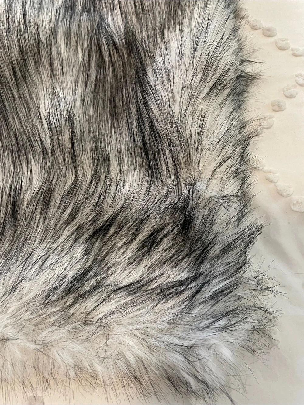 Gray Faux Fur Accent Pillow Covers - Set of 2 new